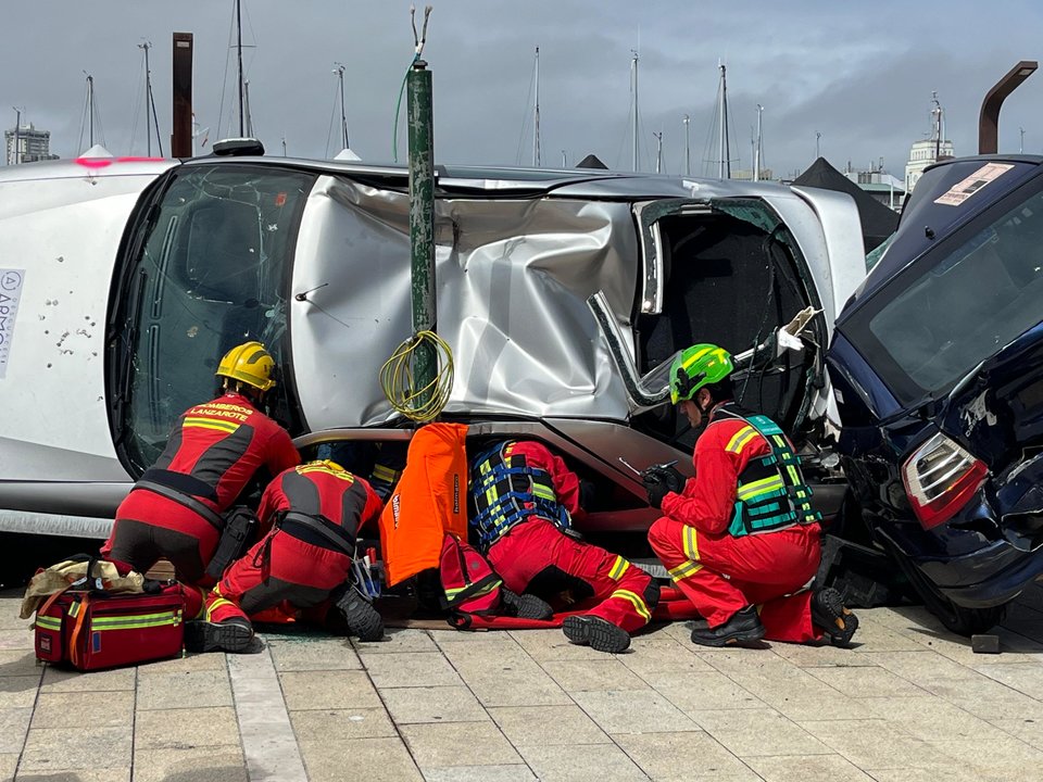 Bomberos de Lanzarote en el Encuentro Nacional.