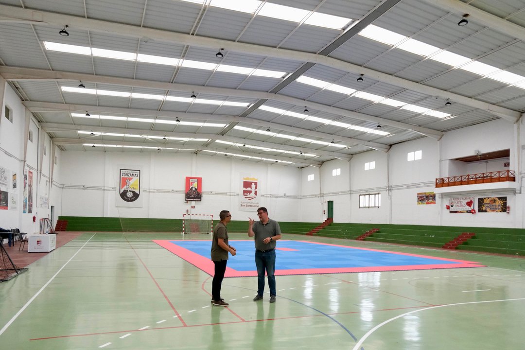 Obra polideportivo San Bartolomé.