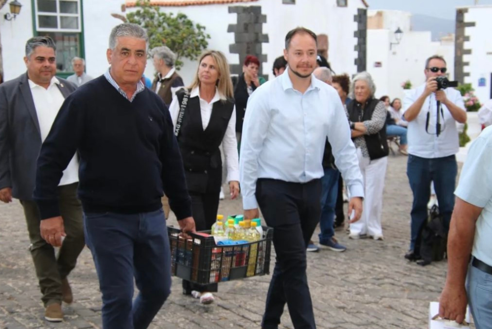 Eugenio Robayna y Ginés González, en la Romería de La Villa.