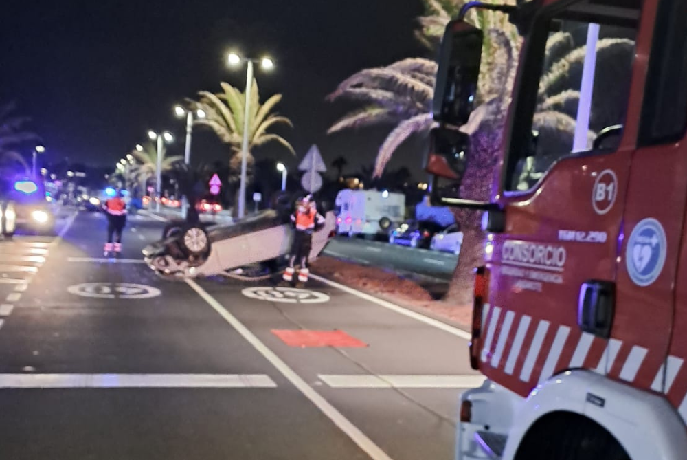 Accidente de tráfico en Costa Teguise.