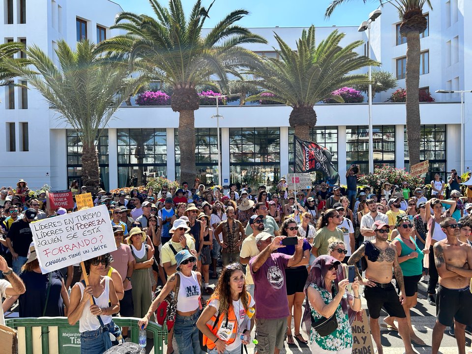 Manifestación 20-O, en Lanzarote.